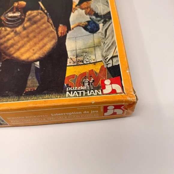 🇺🇸 Vintage Nathan 1000 Piece Puzzle Norman Rockwell Three Umpires SEALED BAG - Picture 8 of 11